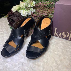 Kooba Cara Black Sandal sz 8 EUC